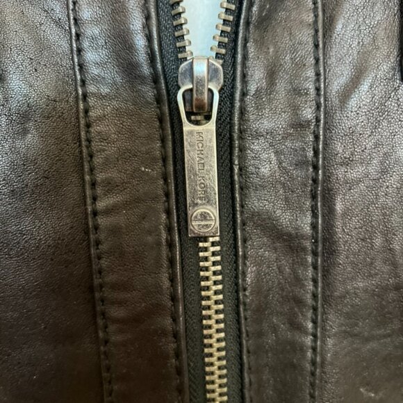 Michael Kors Black Leather Moto Jacket Soft Grunge Hot Girl Elevated - Picture 10 of 16